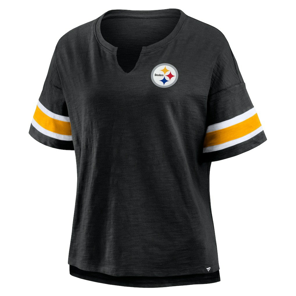 Pittsburgh Steelers Women's Redzone Curl Route T-Shirt Black