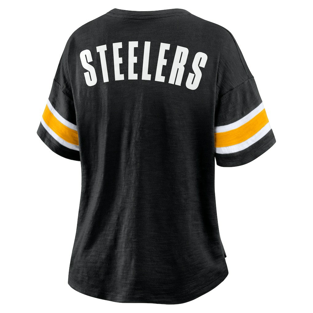 Pittsburgh Steelers Women's Redzone Curl Route T-Shirt Black