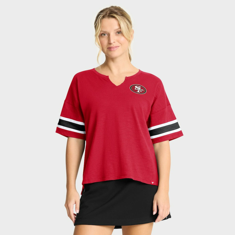 San Francisco 49ers Women's Redzone Curl Route T-Shirt Scarlet