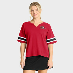 San Francisco 49ers Women's Redzone Curl Route T-Shirt Scarlet