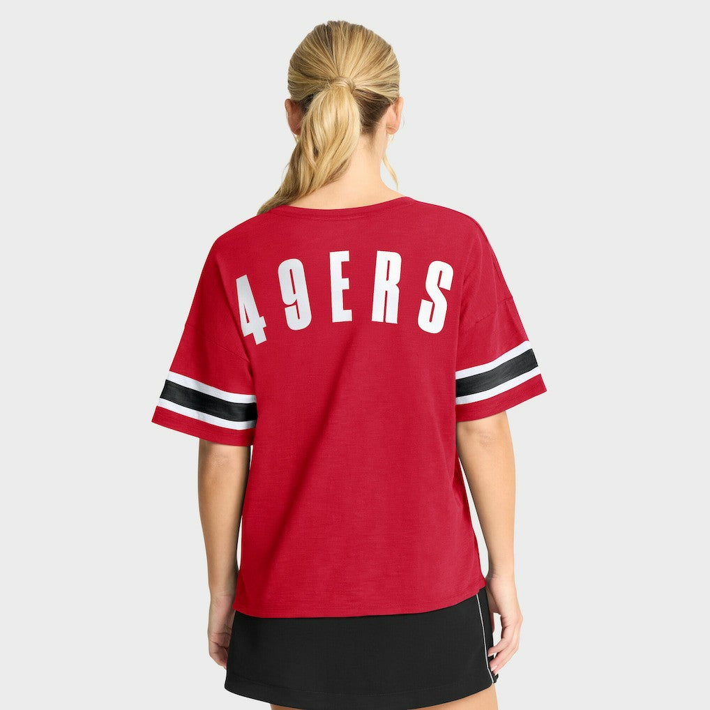 San Francisco 49ers Women's Redzone Curl Route T-Shirt Scarlet