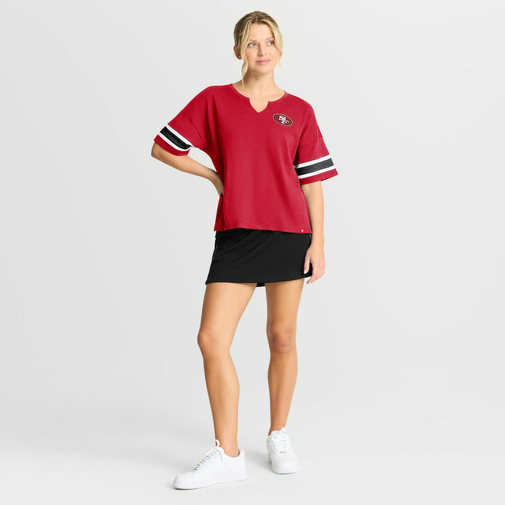 San Francisco 49ers Women's Redzone Curl Route T-Shirt Scarlet