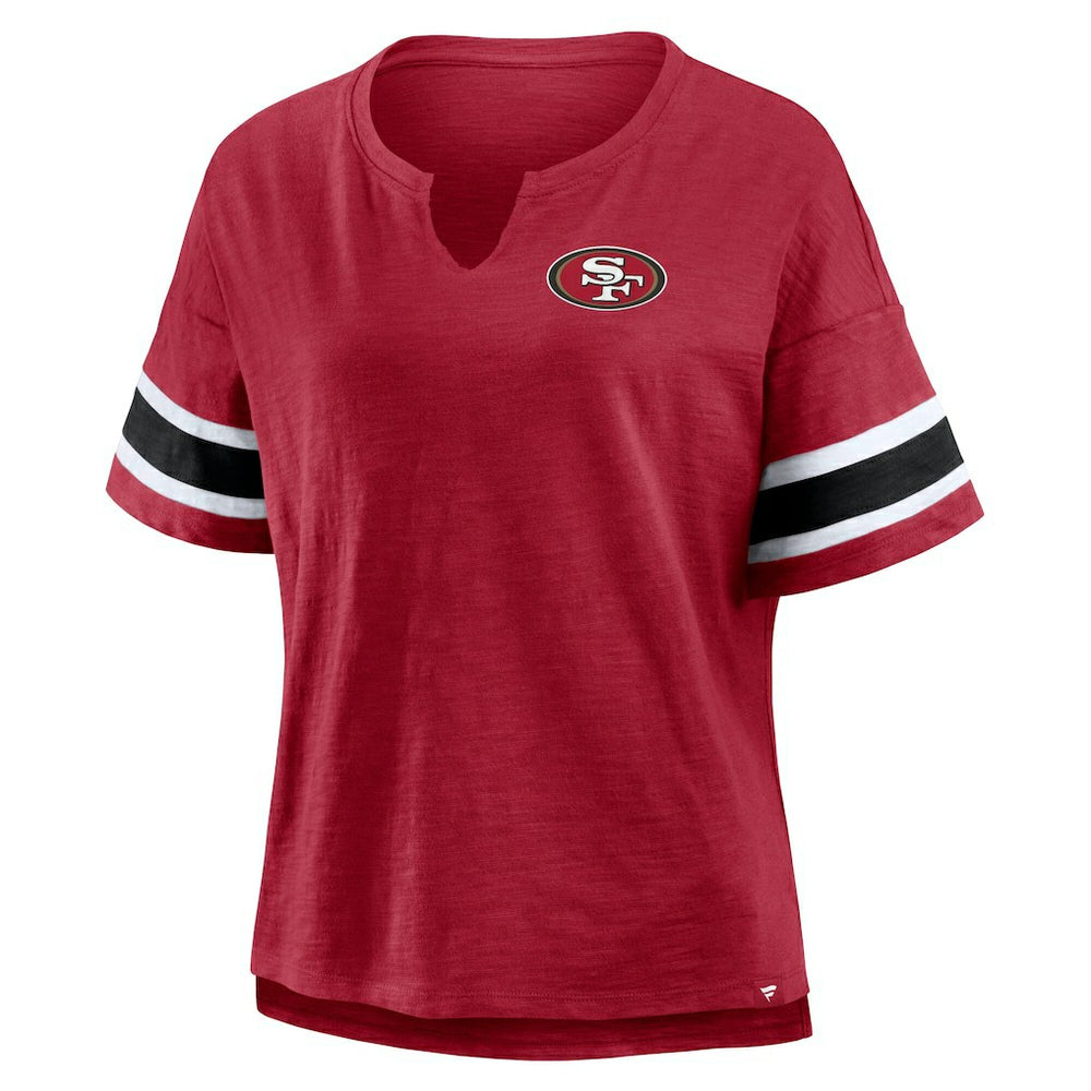 San Francisco 49ers Women's Redzone Curl Route T-Shirt Scarlet