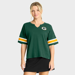 Green Bay Packers Women's Redzone Curl Route T-Shirt Green