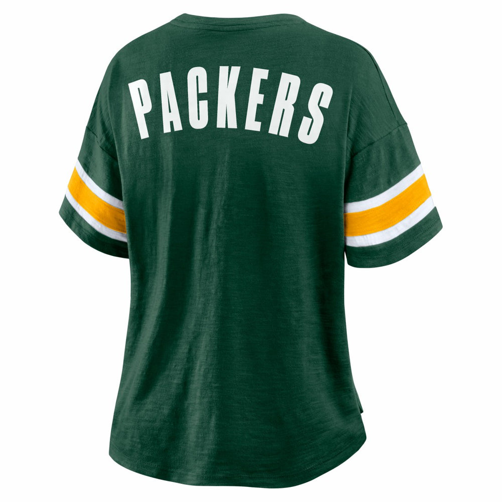 Green Bay Packers Women's Redzone Curl Route T-Shirt Green