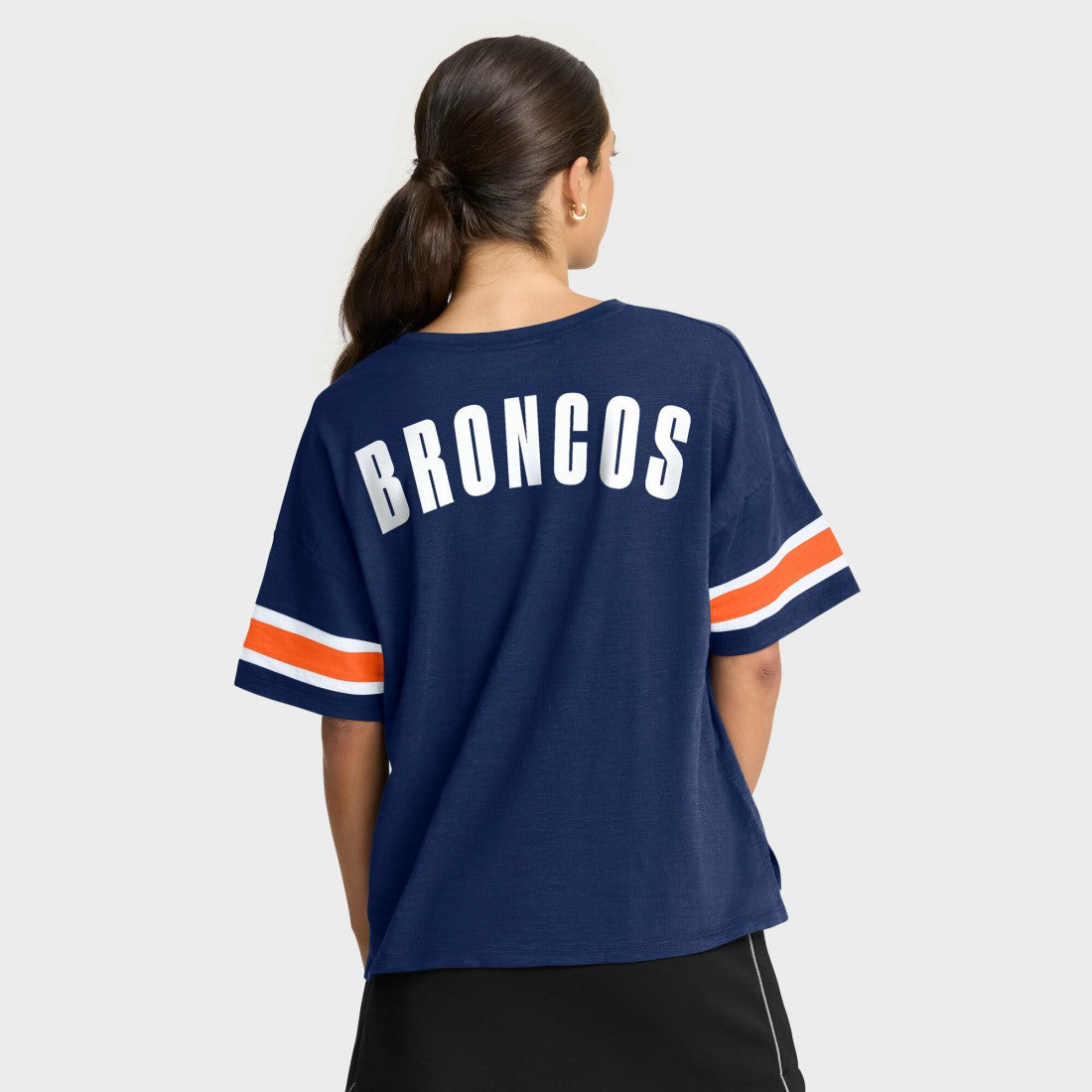 Denver Broncos Women's Redzone Curl Route T-Shirt Navy