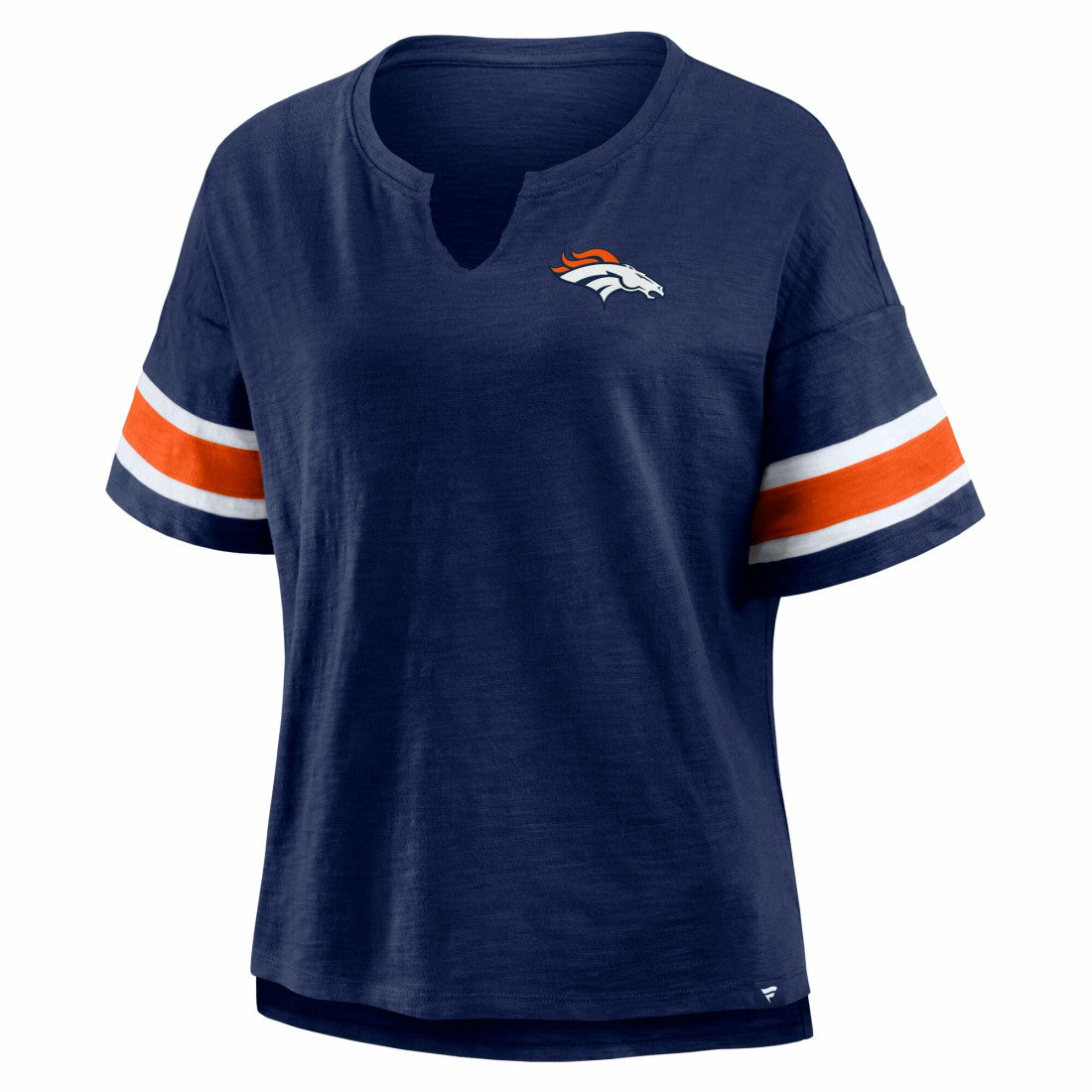 Denver Broncos Women's Redzone Curl Route T-Shirt Navy