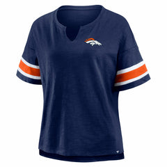 Denver Broncos Women's Redzone Curl Route T-Shirt Navy