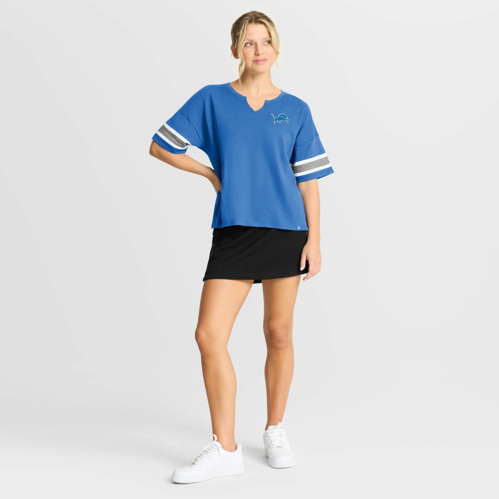 Detroit Lions Women's Redzone Curl Route T-Shirt Blue