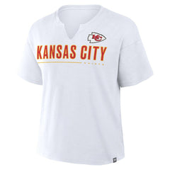 Kansas City Chiefs Women's Redzone Slub Boxy T-Shirt White