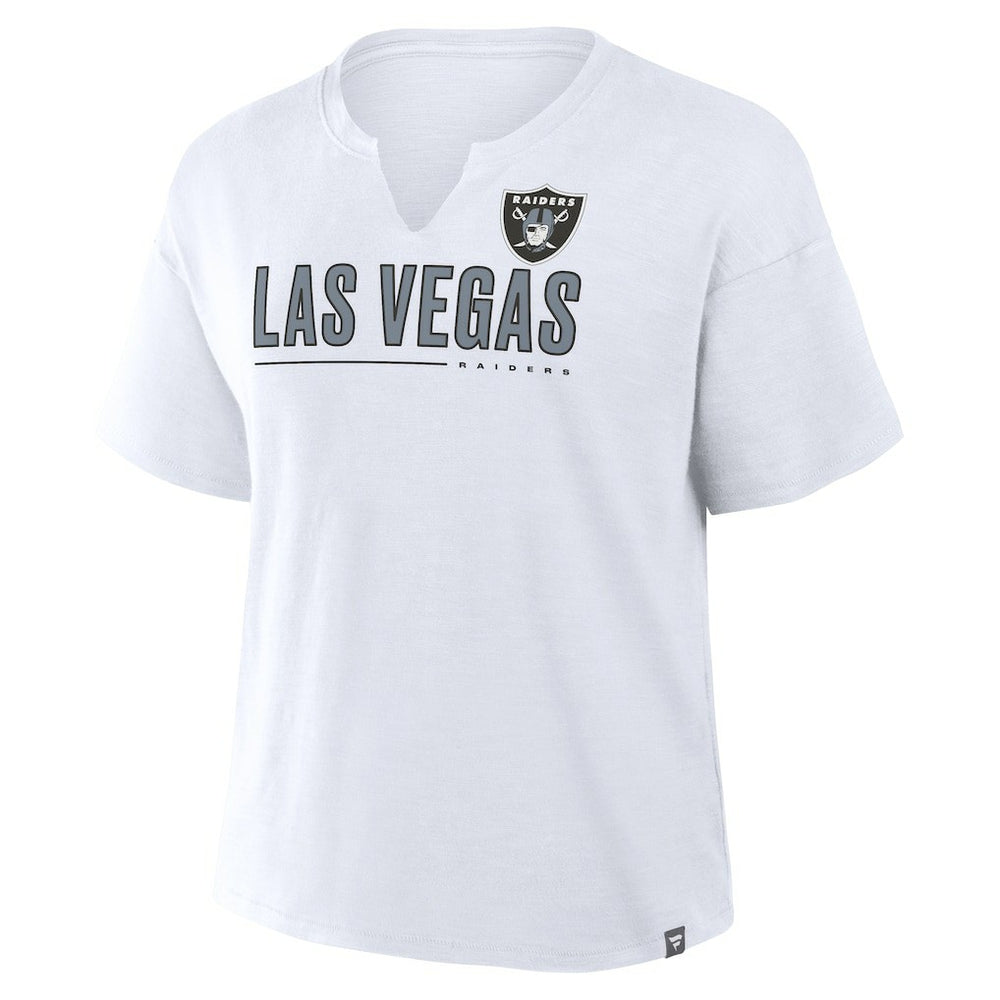 Las Vegas Raiders Women's Redzone Slub Boxy T-Shirt White