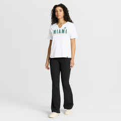 Miami Dolphins Women's Redzone Slub Boxy T-Shirt White