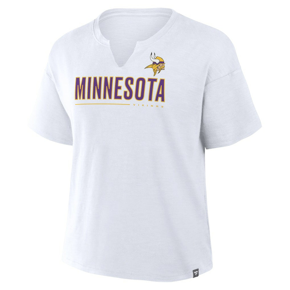 Minnesota Vikings Women's Redzone Slub Boxy T-Shirt White