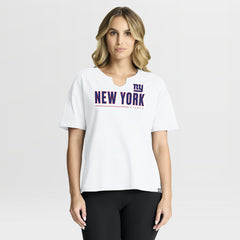 New York Giants Women's Redzone Slub Boxy T-Shirt White