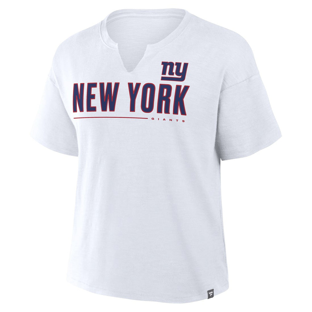 New York Giants Women's Redzone Slub Boxy T-Shirt White
