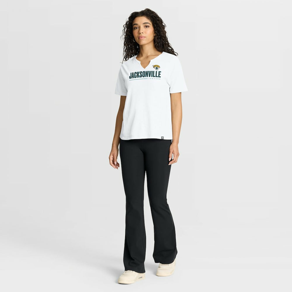 Jacksonville Jaguars Women's Redzone Slub Boxy T-Shirt White