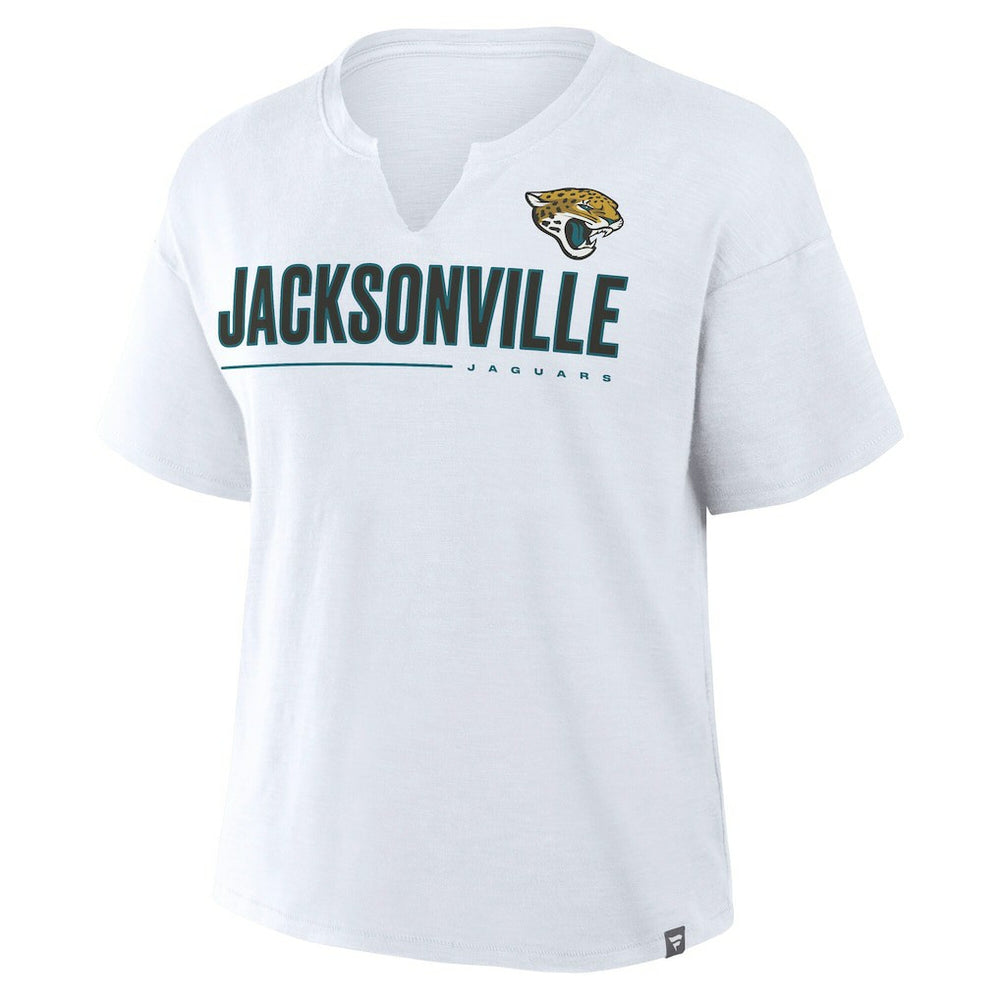 Jacksonville Jaguars Women's Redzone Slub Boxy T-Shirt White