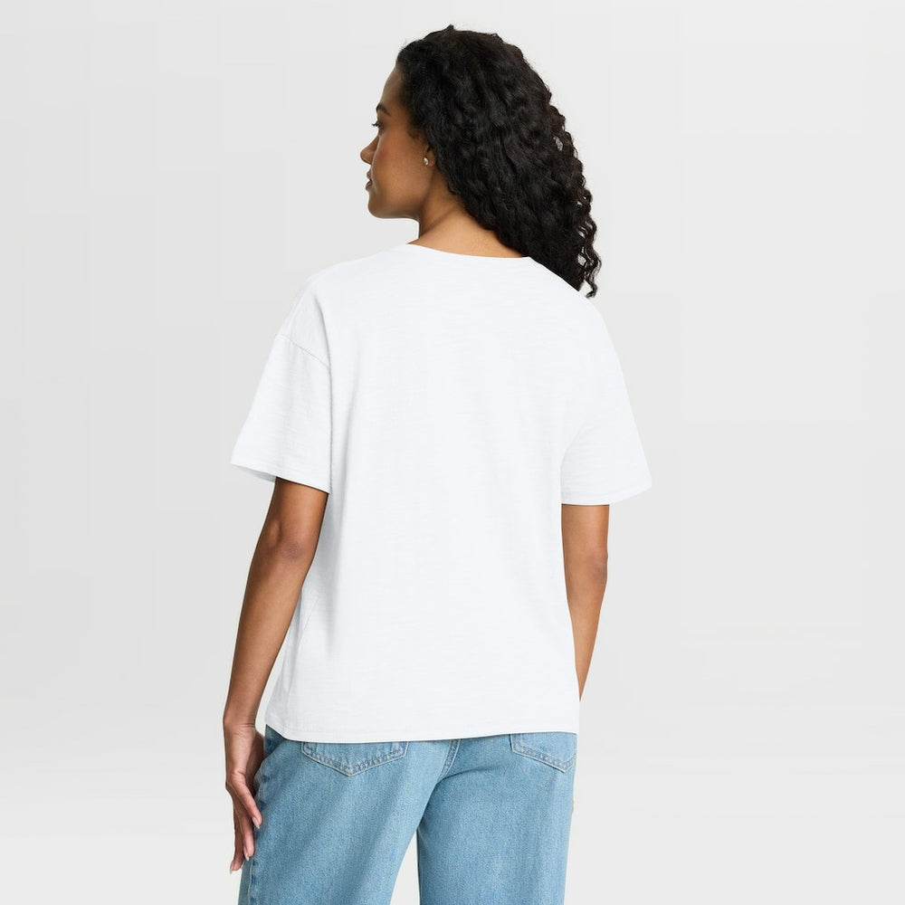 Philadelphia Eagles Women's Redzone Slub Boxy T-Shirt White
