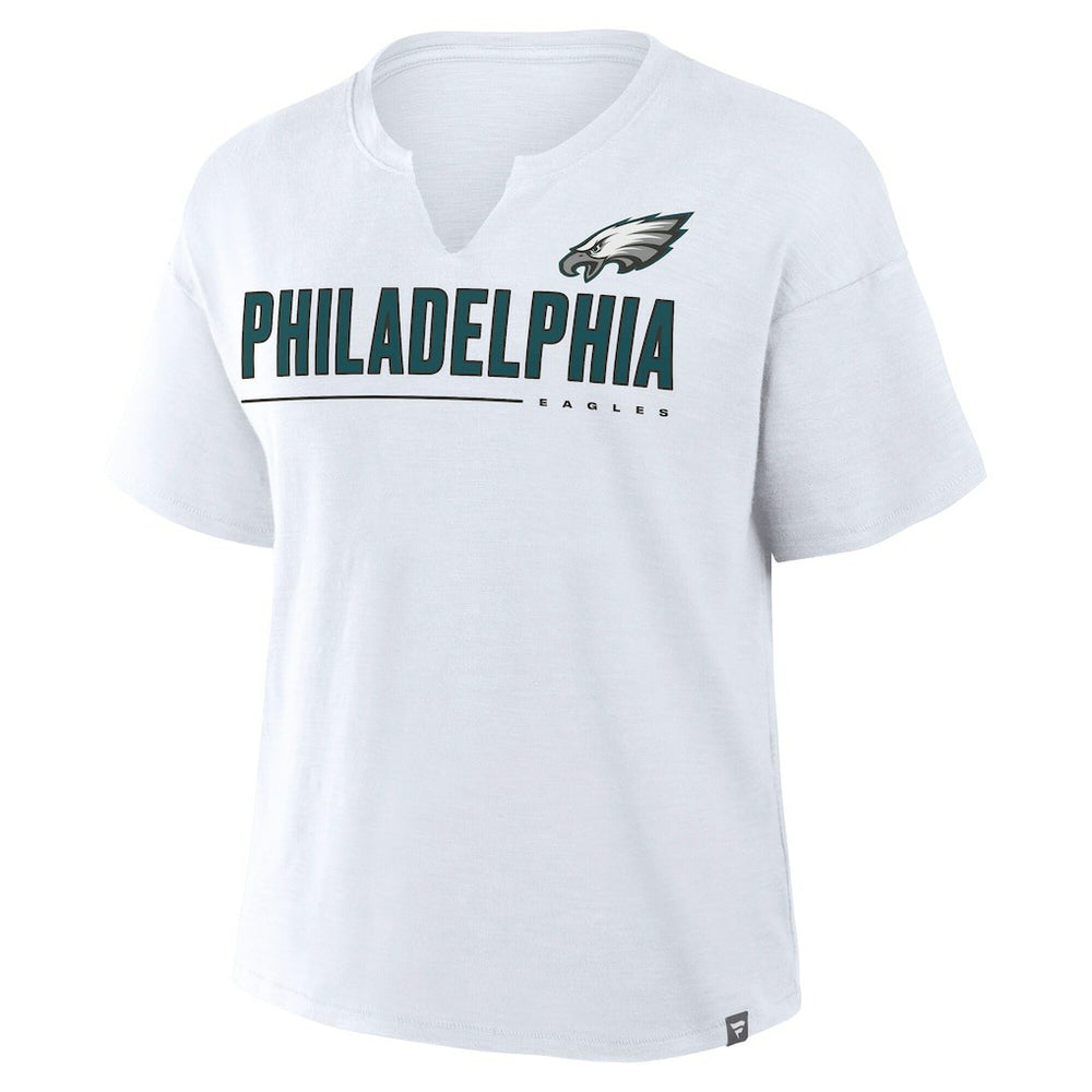 Philadelphia Eagles Women's Redzone Slub Boxy T-Shirt White