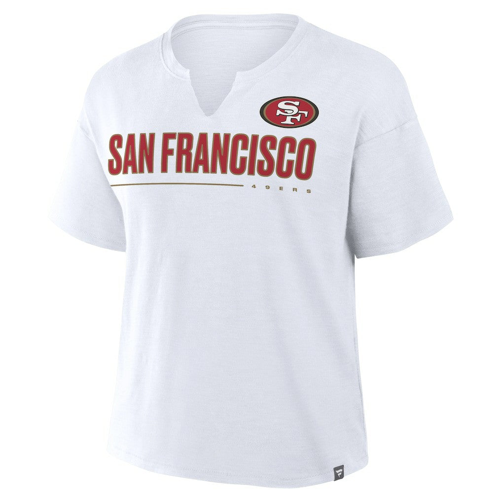 San Francisco 49ers Women's Redzone Slub Boxy T-Shirt White