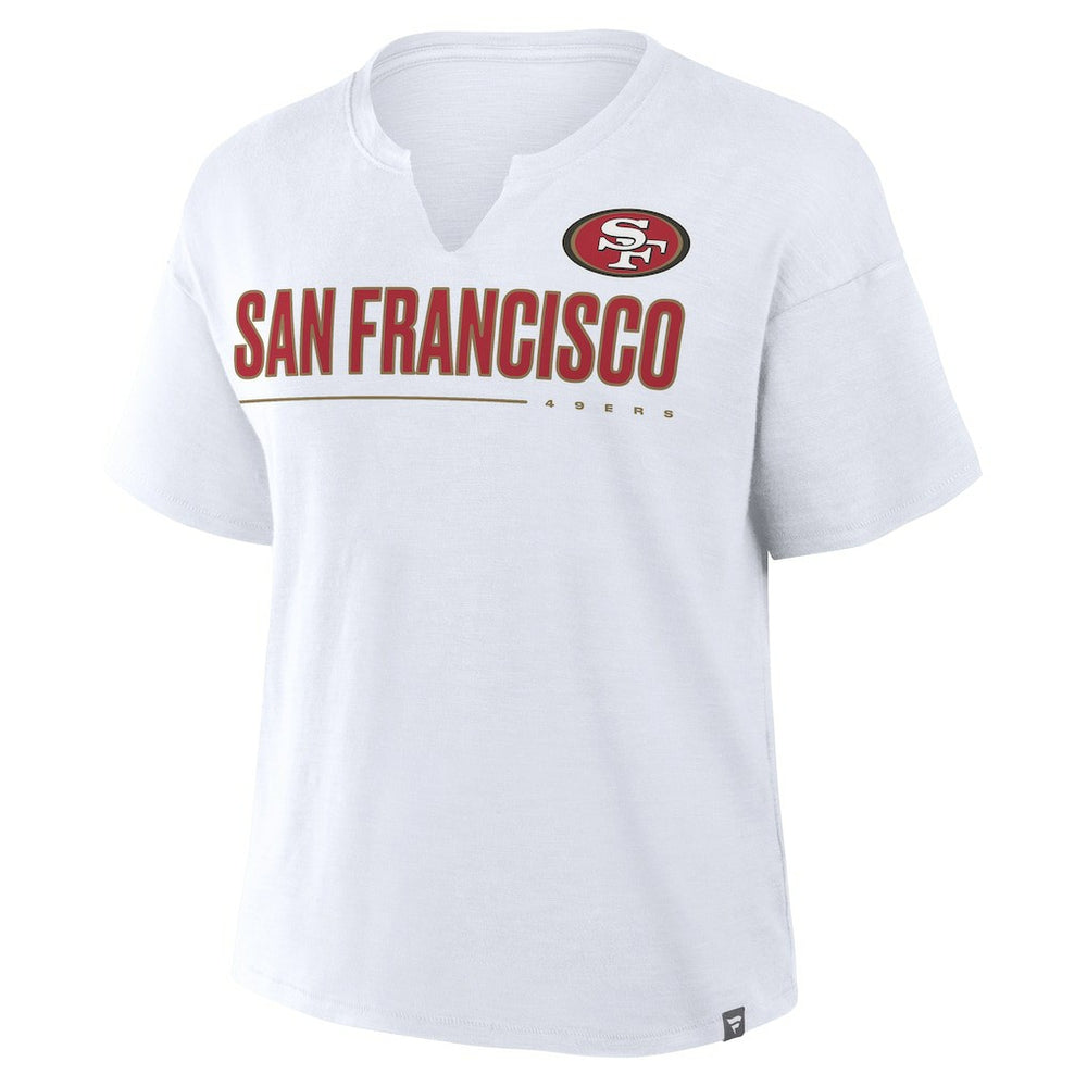 San Francisco 49ers Women's Redzone Slub Boxy T-Shirt White