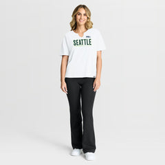 Seattle Seahawks Women's Redzone Slub Boxy T-Shirt White