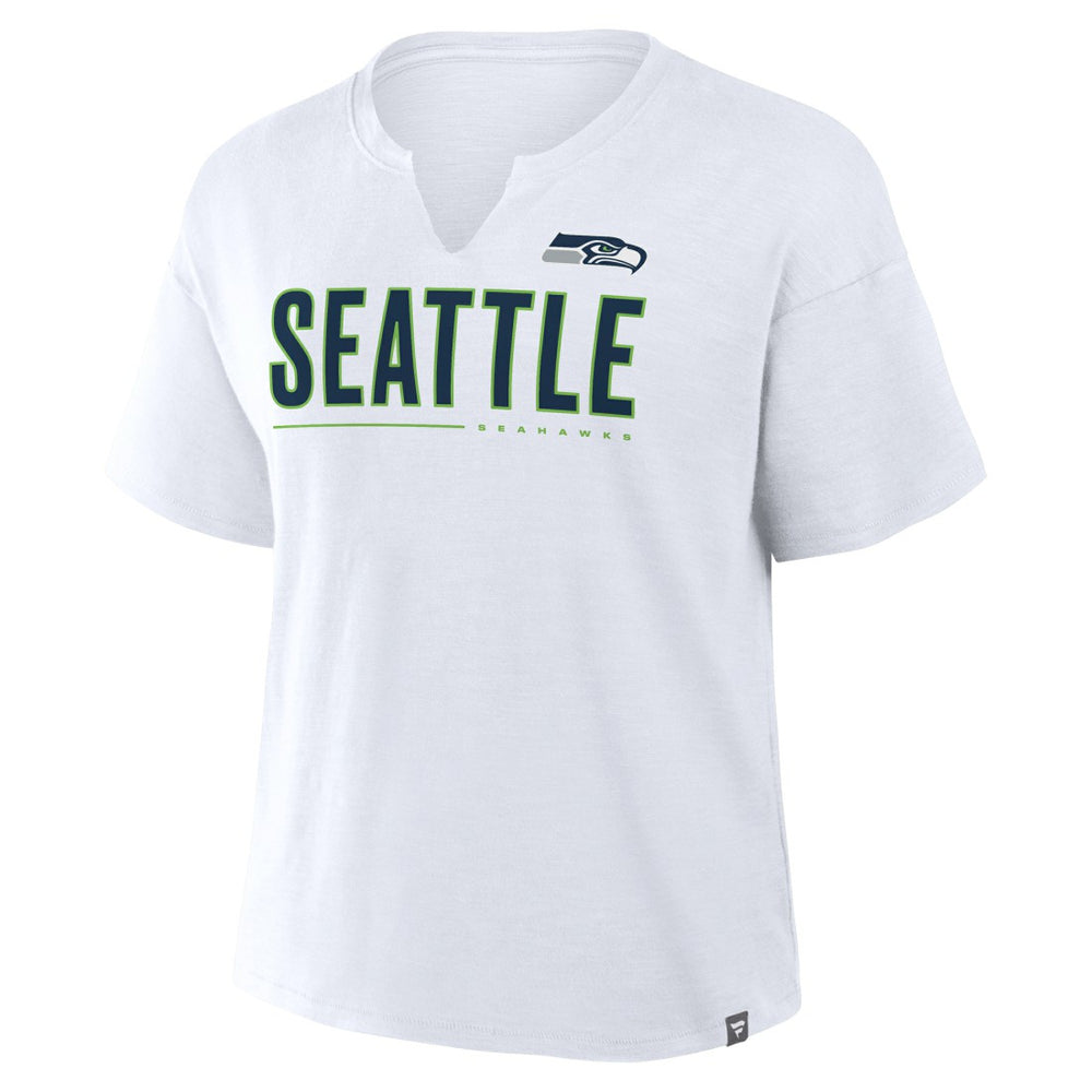 Seattle Seahawks Women's Redzone Slub Boxy T-Shirt White