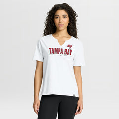 Tampa Bay Buccaneers Women's Redzone Slub Boxy T-Shirt White