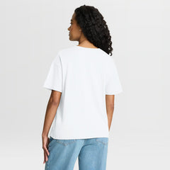 Detroit Lions Women's Redzone Slub Boxy T-Shirt White