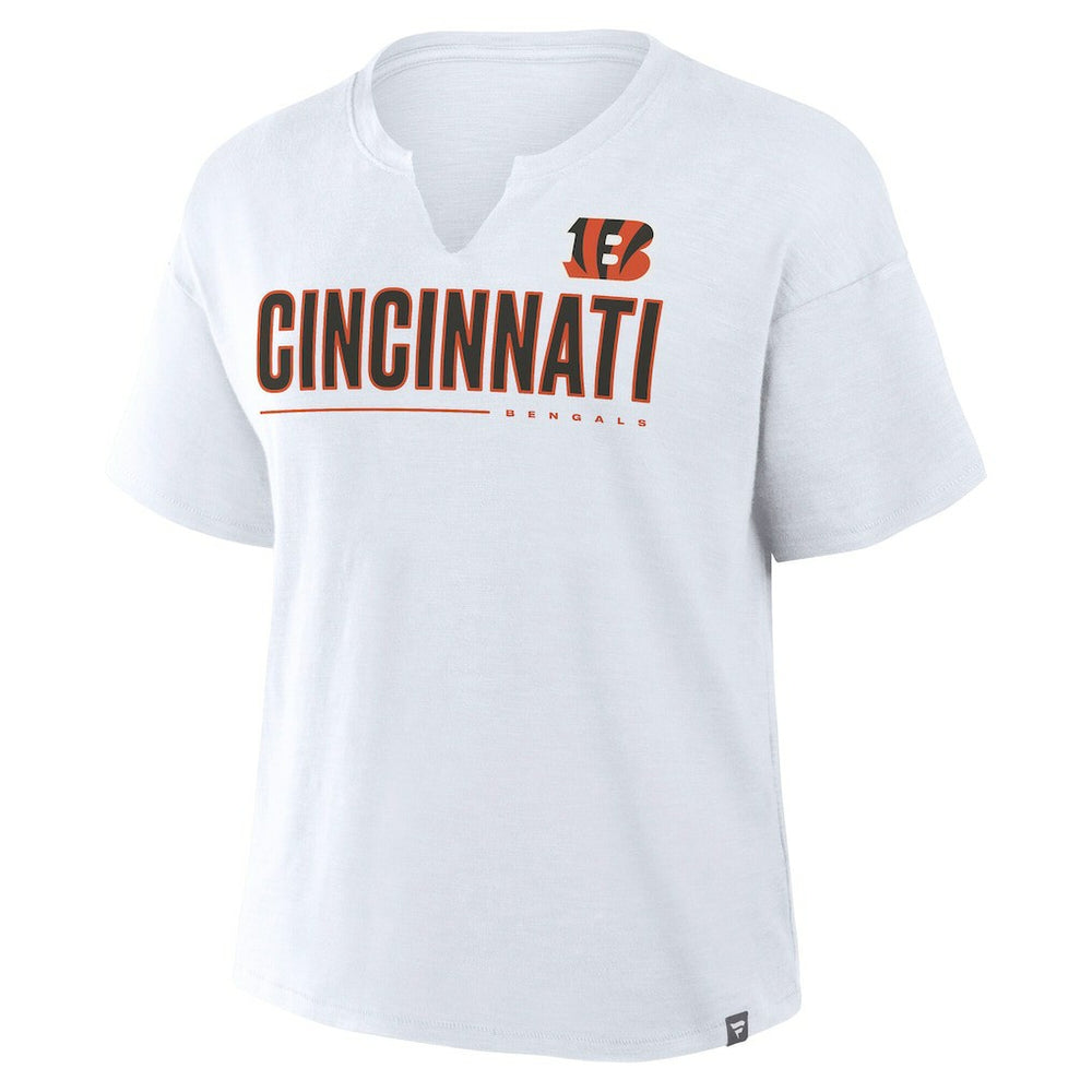 Cincinnati Bengals Women's Redzone Slub Boxy T-Shirt White