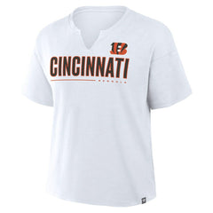 Cincinnati Bengals Women's Redzone Slub Boxy T-Shirt White