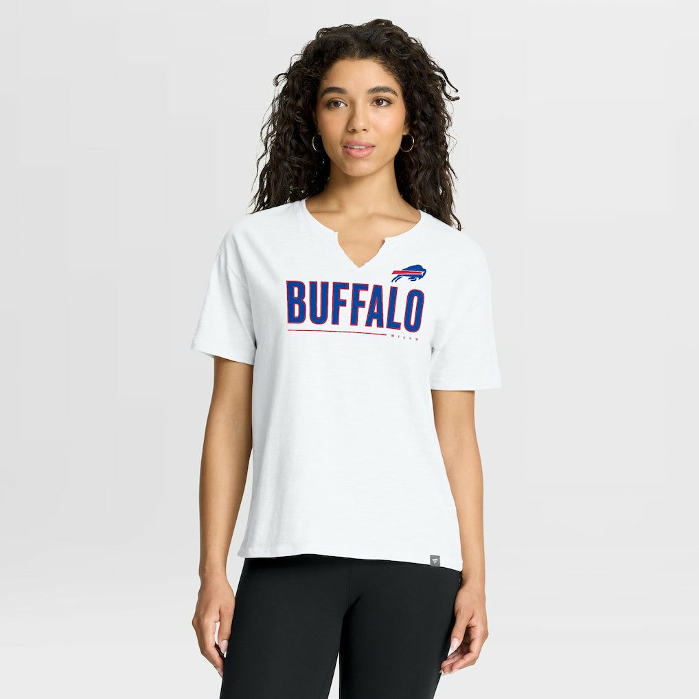 Buffalo Bills Women's Redzone Slub Boxy T-Shirt White