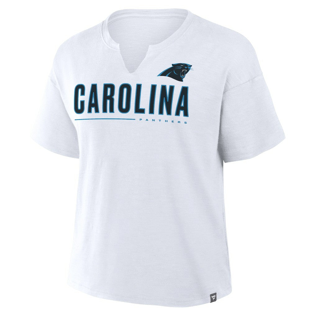 Carolina Panthers Women's Redzone Slub Boxy T-Shirt White