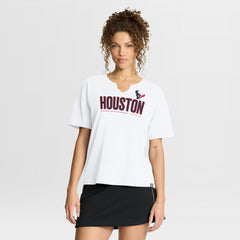 Houston Texans Women's Redzone Slub Boxy T-Shirt White