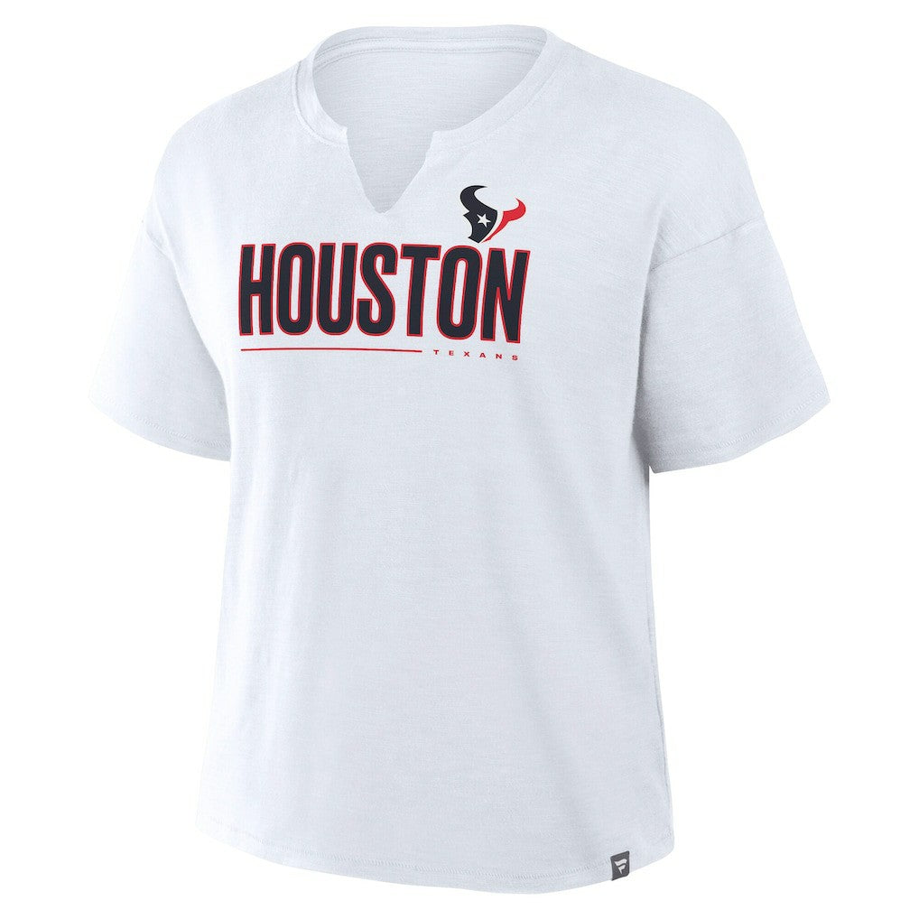 Houston Texans Women's Redzone Slub Boxy T-Shirt White