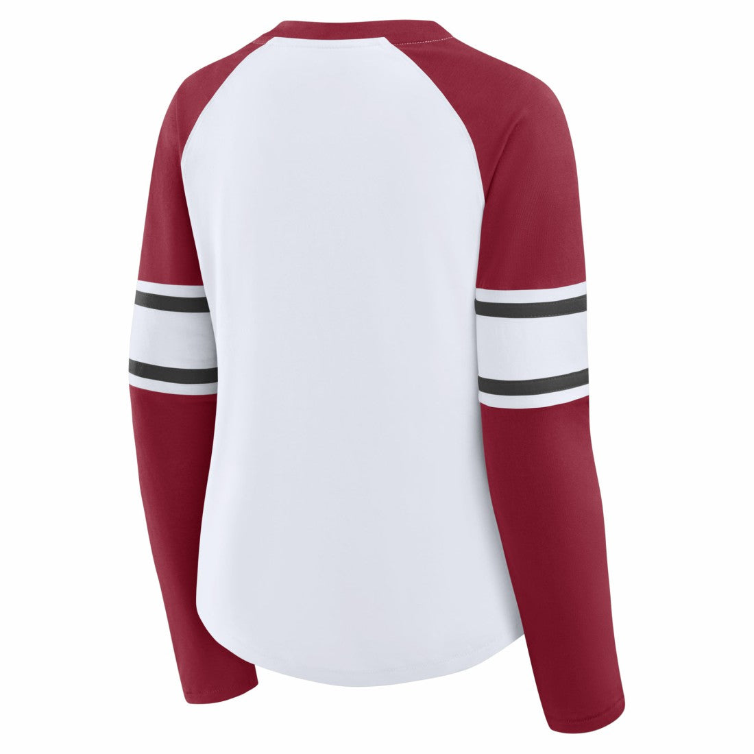 Tampa Bay Buccaneers Women's Redzone Blitz Package Raglan Lace-Up V-Neck Long Sleeve T-Shirt White/Red