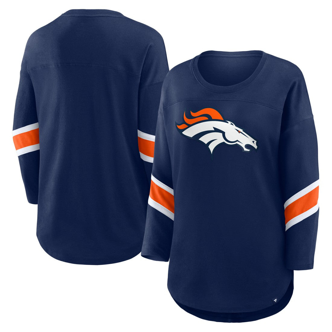 Denver Broncos Women's Redzone 3/4-Sleeve T-Shirt Navy