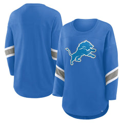 Detroit Lions Women's Redzone 3/4-Sleeve T-Shirt Blue