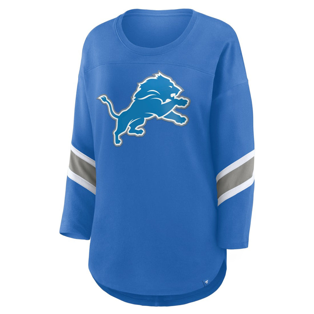 Detroit Lions Women's Redzone 3/4-Sleeve T-Shirt Blue