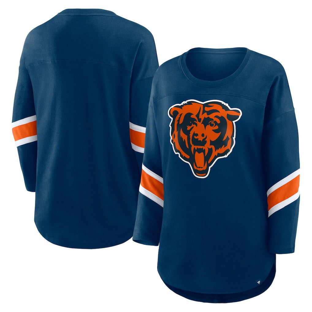 Chicago Bears Women's Redzone 3/4-Sleeve T-Shirt Navy