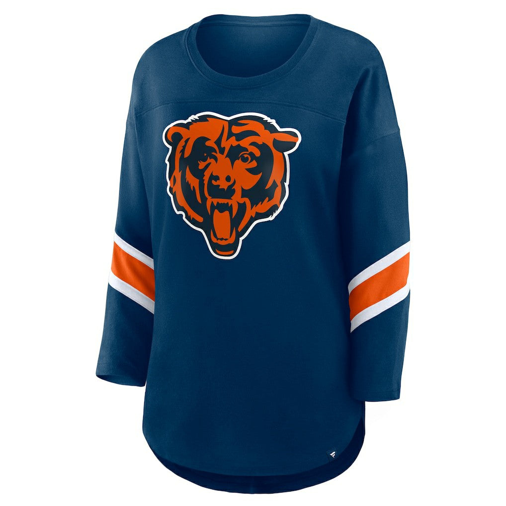 Chicago Bears Women's Redzone 3/4-Sleeve T-Shirt Navy