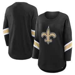 New Orleans Saints Women's Redzone 3/4-Sleeve T-Shirt Black