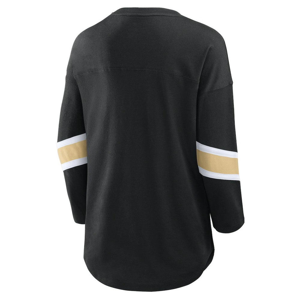 New Orleans Saints Women's Redzone 3/4-Sleeve T-Shirt Black