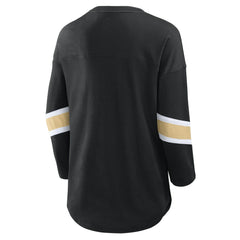 New Orleans Saints Women's Redzone 3/4-Sleeve T-Shirt Black