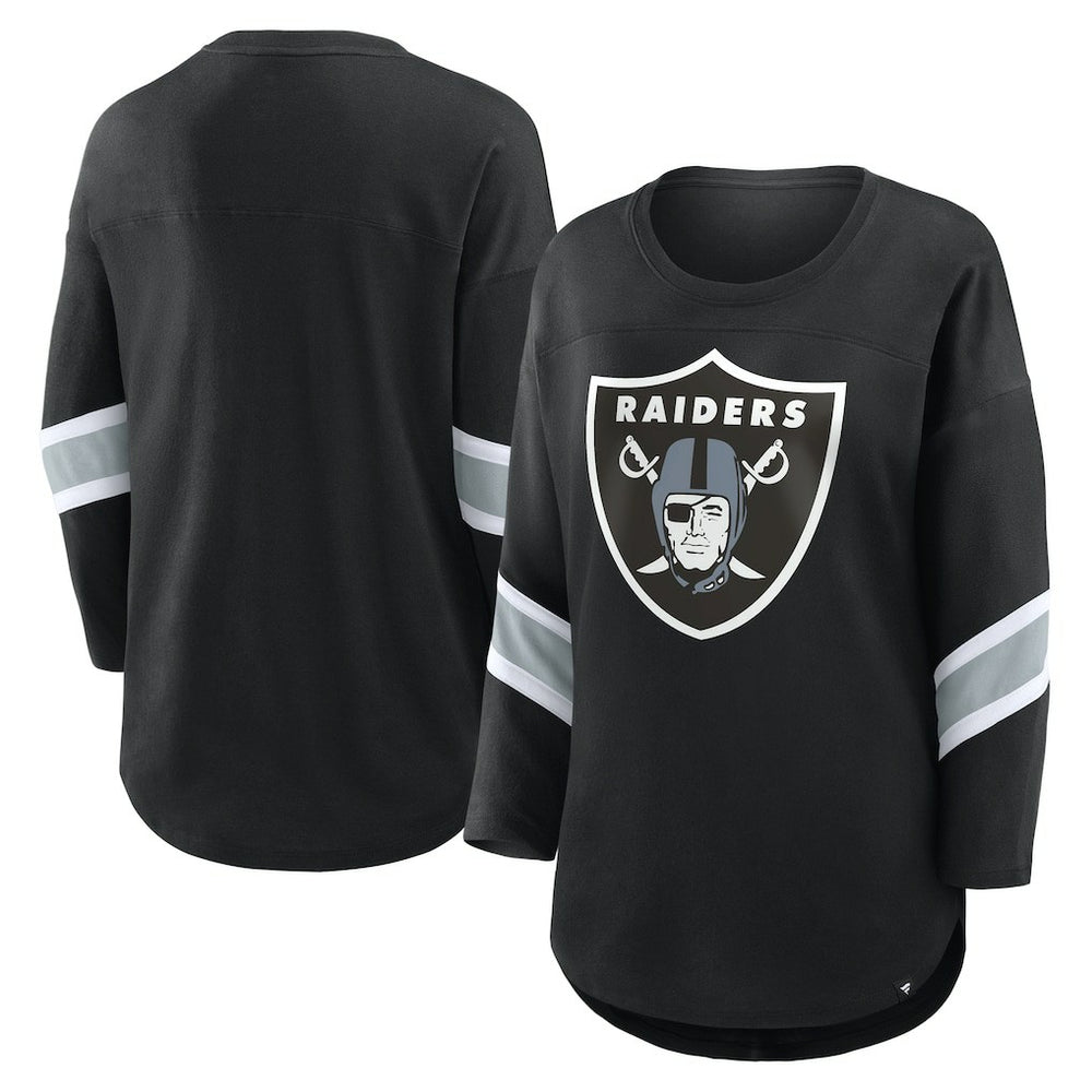 Las Vegas Raiders Women's Redzone 3/4-Sleeve T-Shirt Black