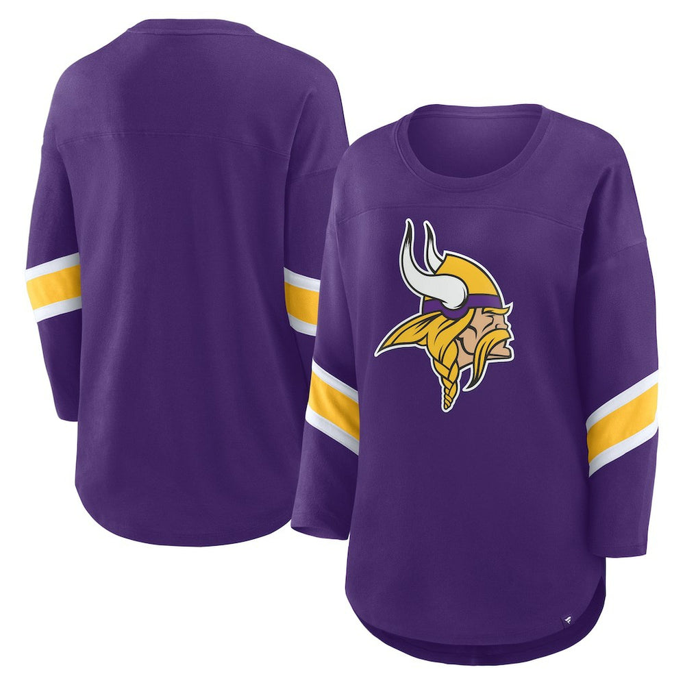 Minnesota Vikings Women's Redzone 3/4-Sleeve T-Shirt Purple