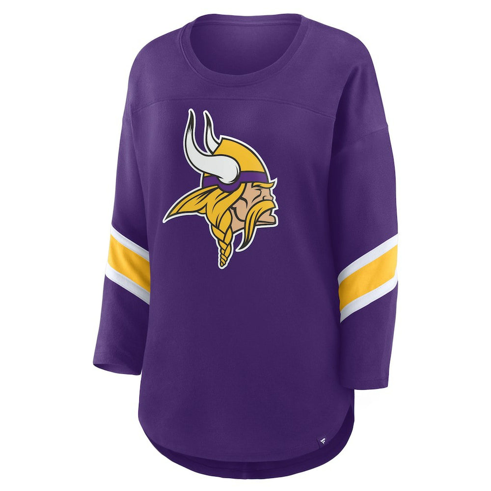 Minnesota Vikings Women's Redzone 3/4-Sleeve T-Shirt Purple