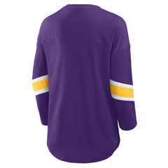 Minnesota Vikings Women's Redzone 3/4-Sleeve T-Shirt Purple