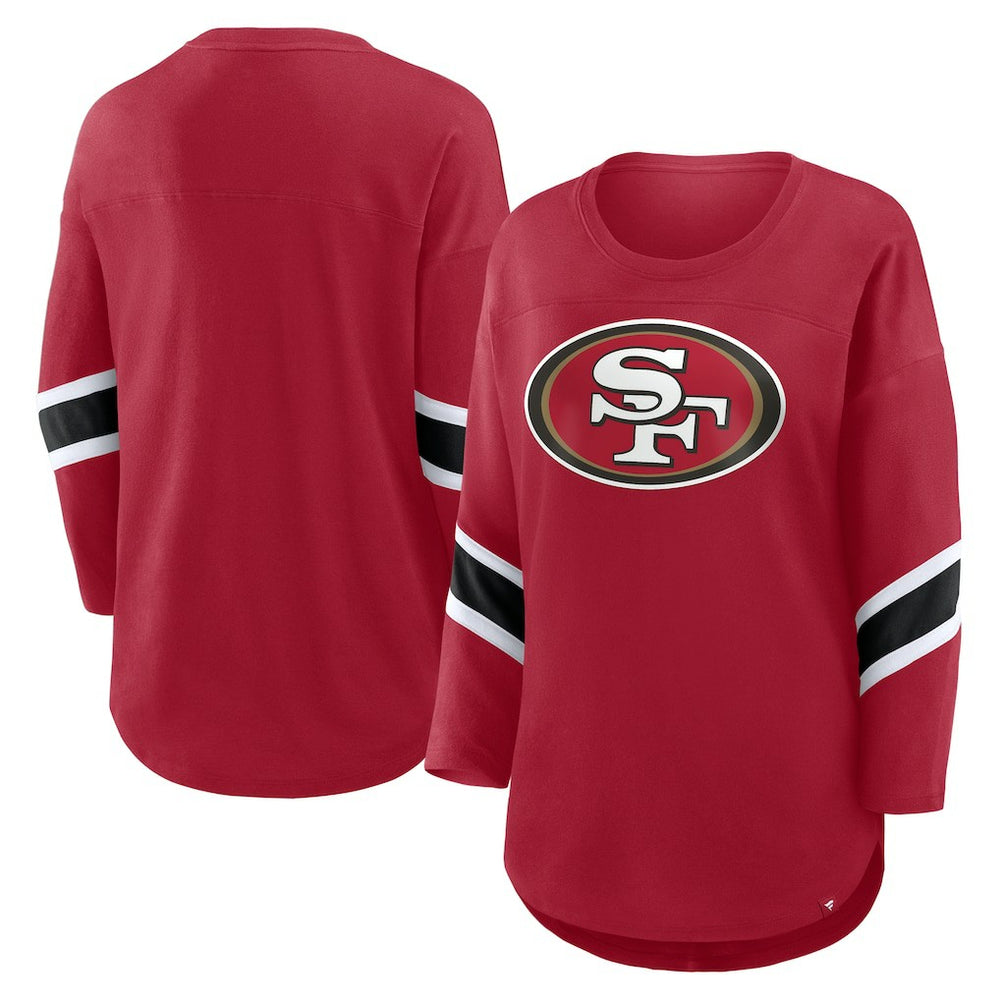 San Francisco 49ers Women's Redzone 3/4-Sleeve T-Shirt Scarlet