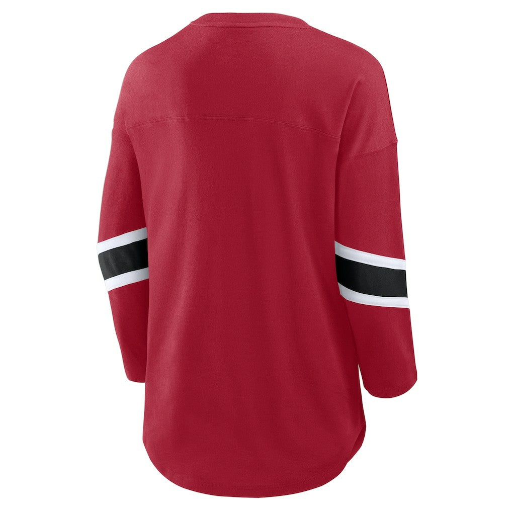 San Francisco 49ers Women's Redzone 3/4-Sleeve T-Shirt Scarlet